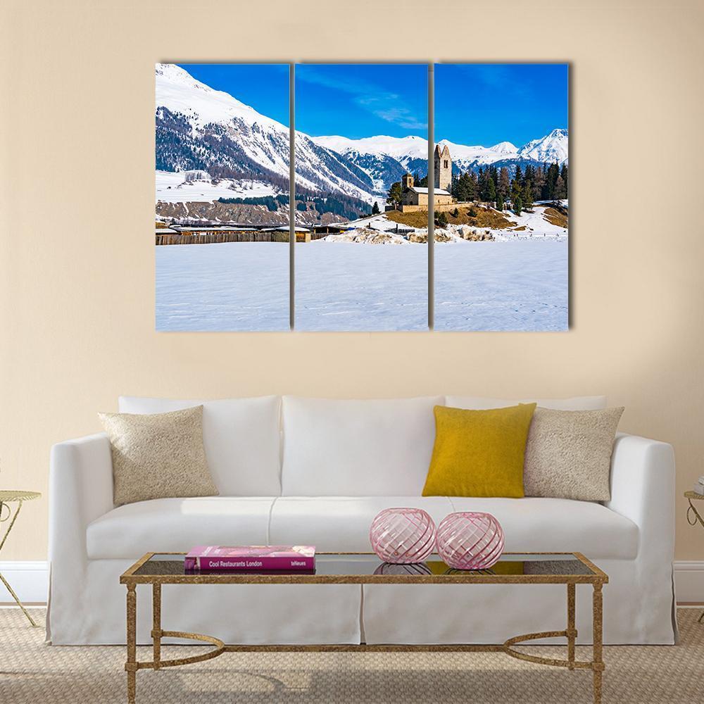 San Gian Church In Switzerland Canvas Wall Art-3 Horizontal-Gallery Wrap-37" x 24"-Tiaracle