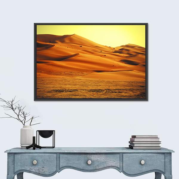 Sand Dune Formations Canvas Wall Art-1 Piece-Floating Frame-24" x 16"-Tiaracle