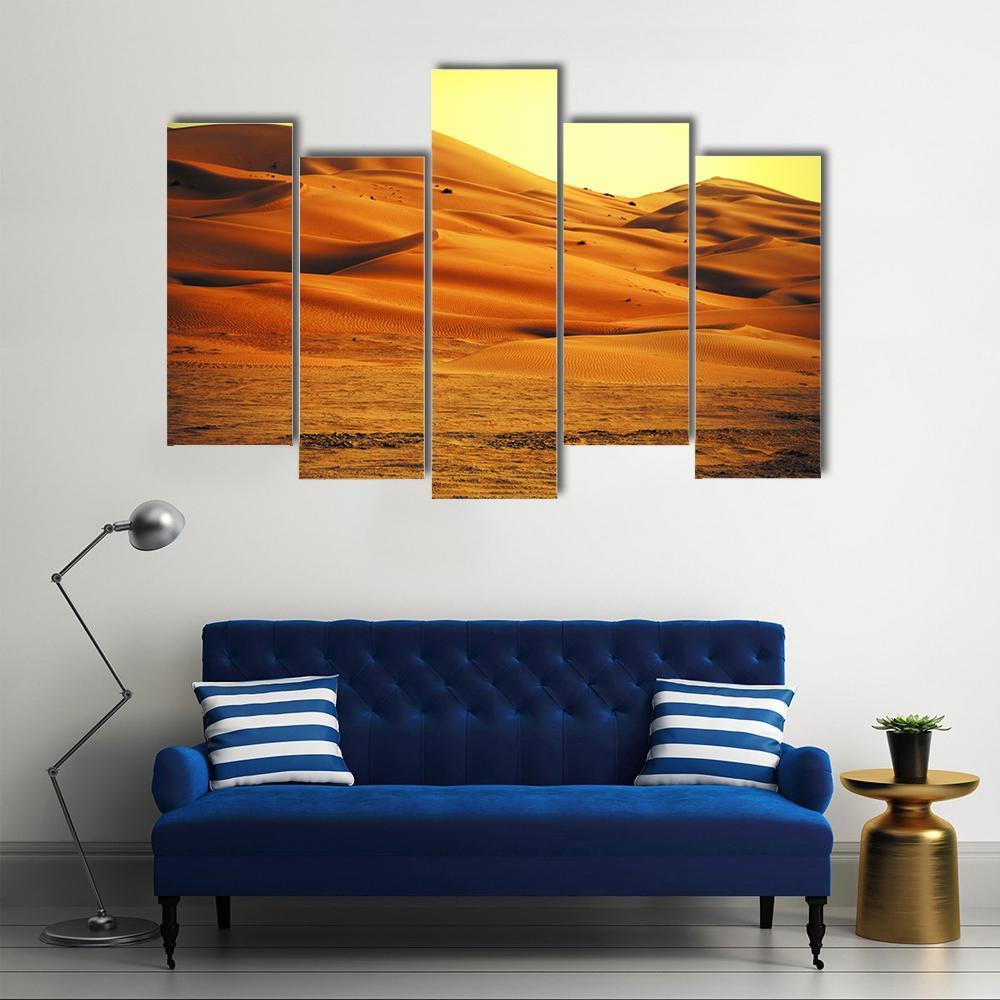 Sand Dune Formations Canvas Wall Art-5 Pop-Gallery Wrap-47" x 32"-Tiaracle