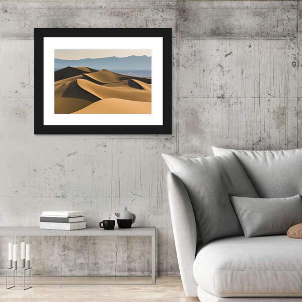Sand Dunes Over Sunrise Sky Canvas Wall Art-3 Horizontal-Gallery Wrap-25" x 16"-Tiaracle