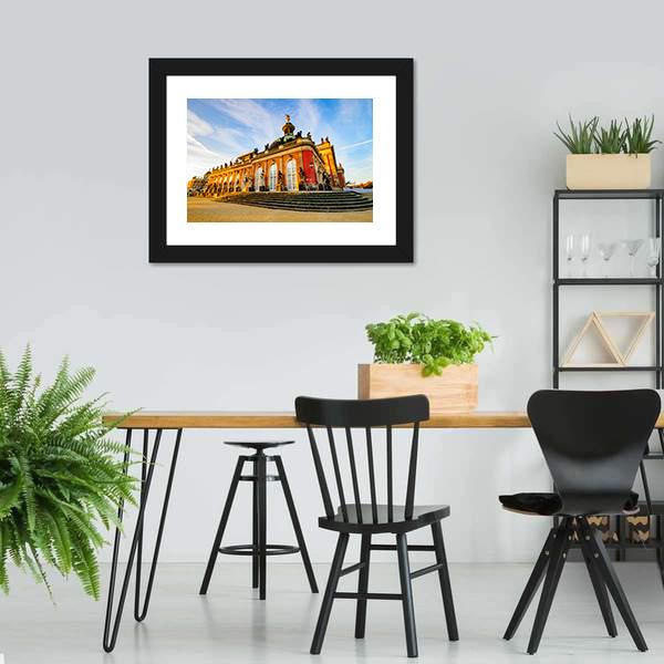 Sanssouci Palace In Potsdam Canvas Wall Art-3 Horizontal-Gallery Wrap-25" x 16"-Tiaracle