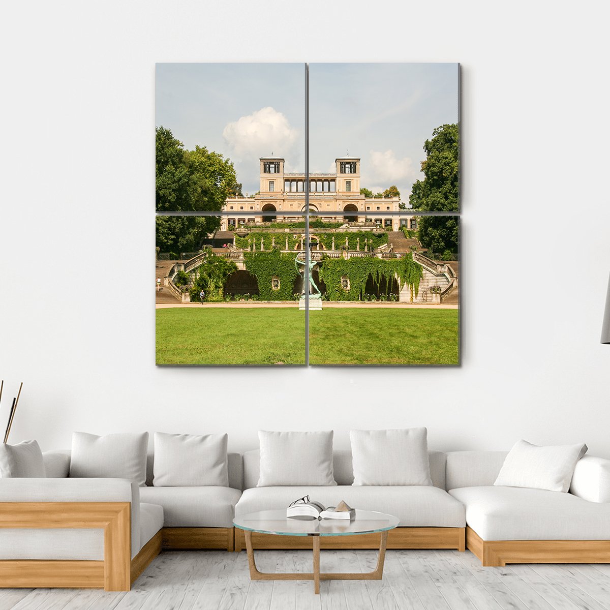 Sanssouci Park Germany Canvas Wall Art-4 Square-Gallery Wrap-17" x 17"-Tiaracle