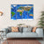 Satellite View Of The Earth Canvas Wall Art-4 Horizontal-Gallery Wrap-34" x 24"-Tiaracle