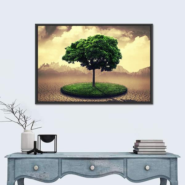Save The Earth Canvas Wall Art-1 Piece-Floating Frame-24" x 16"-Tiaracle