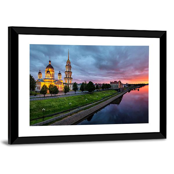 Savior Transfiguration Cathedral Panoramic Canvas Wall Art-1 Piece-36" x 12"-Tiaracle