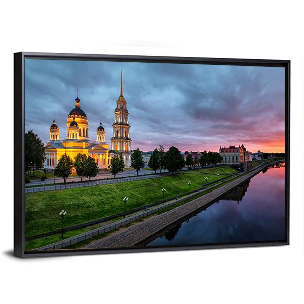 Savior Transfiguration Cathedral Panoramic Canvas Wall Art-1 Piece-36" x 12"-Tiaracle
