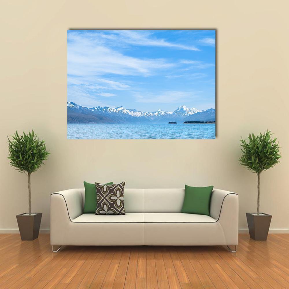 Scene Of Mt Cook Beside The Lake Canvas Wall Art-1 Piece-Gallery Wrap-48" x 32"-Tiaracle