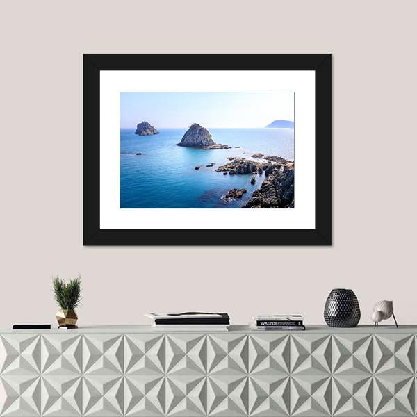 Scenery Of Oryukdo Islands In Busan Canvas Wall Art-1 Piece-Framed Print-20" x 16"-Tiaracle