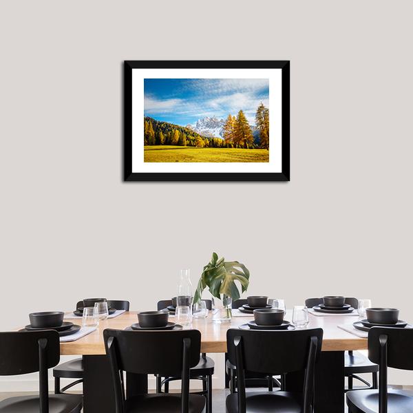 Scenic Alpine Peaks Durrenstein Canvas Wall Art-1 Piece-Framed Print-20" x 16"-Tiaracle