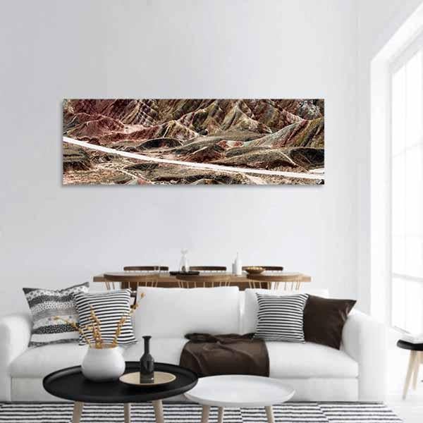 Scenic Area Of Zhangye Panoramic Canvas Wall Art-1 Piece-36" x 12"-Tiaracle