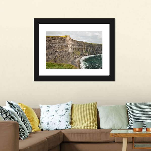 Scenic Cliffs Of Moher Canvas Wall Art-3 Horizontal-Gallery Wrap-25" x 16"-Tiaracle
