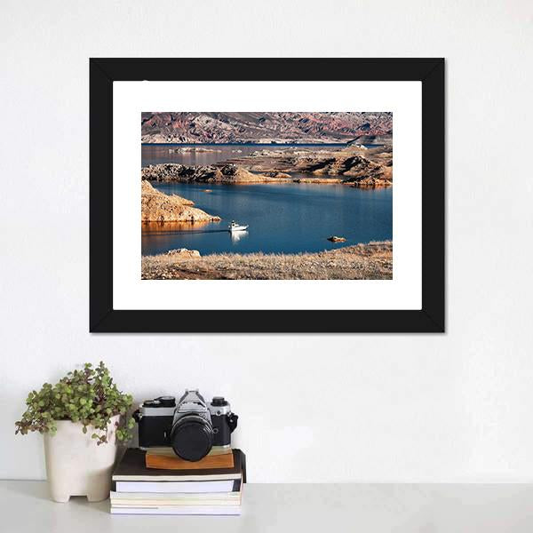 Scenic Lake Mead Colorado Canvas Wall Art-1 Piece-Framed Print-20" x 16"-Tiaracle