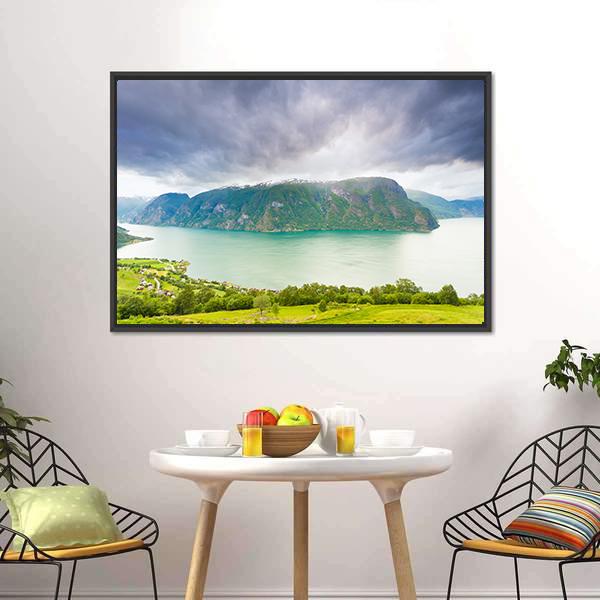 Scenic Nature Landscape Norway Canvas Wall Art-3 Horizontal-Gallery Wrap-25" x 16"-Tiaracle