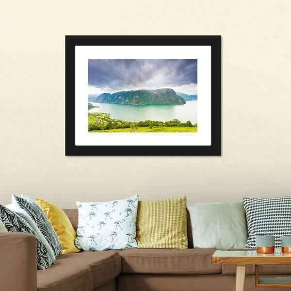 Scenic Nature Landscape Norway Canvas Wall Art-3 Horizontal-Gallery Wrap-25" x 16"-Tiaracle
