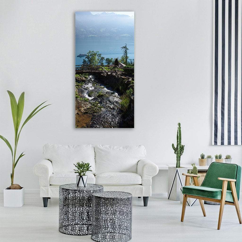 Scenic Nature Landscape Vertical Canvas Wall Art-1 Vertical-Gallery Wrap-12" x 24"-Tiaracle