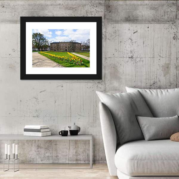 Schloss Garten In Spring In Erlangen Canvas Wall Art-3 Horizontal-Gallery Wrap-25" x 16"-Tiaracle