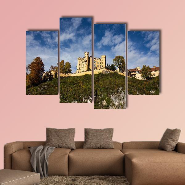 Hohenschwangau Castle Canvas Wall Art-4 Pop-Gallery Wrap-50" x 32"-Tiaracle