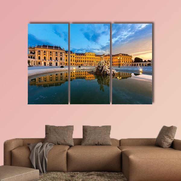 Schonbrunn Palace In Vienna Austria Canvas Wall Art-3 Horizontal-Gallery Wrap-25" x 16"-Tiaracle