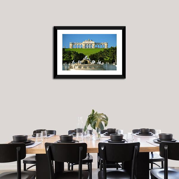Schonbrunn Park In Vienna Canvas Wall Art-1 Piece-Framed Print-20" x 16"-Tiaracle