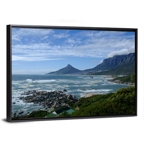 Sea In Cape Town Canvas Wall Art-3 Horizontal-Gallery Wrap-25" x 16"-Tiaracle