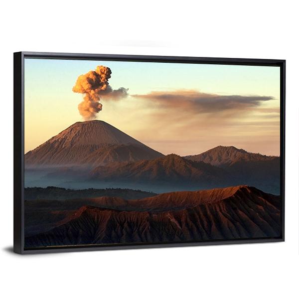 Semeru Volcano Indonesia Panoramic Canvas Wall Art-1 Piece-36" x 12"-Tiaracle