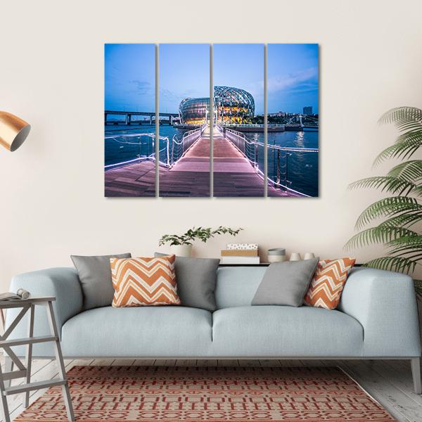 Seoul of South Korea Canvas Wall Art-4 Horizontal-Gallery Wrap-34" x 24"-Tiaracle