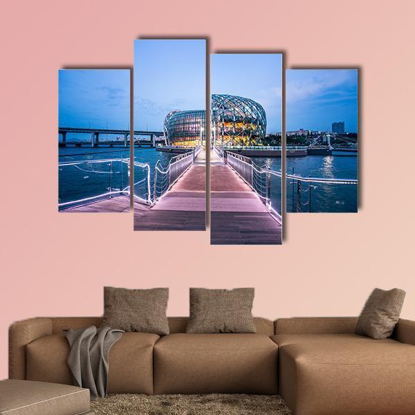 Seoul of South Korea Canvas Wall Art-4 Pop-Gallery Wrap-50" x 32"-Tiaracle