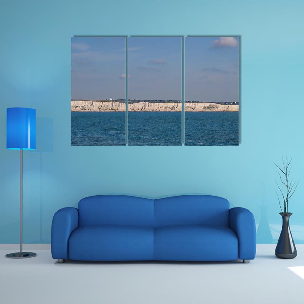 Seven Sisters Chalk Cliffs On England Canvas Wall Art-3 Horizontal-Gallery Wrap-37" x 24"-Tiaracle