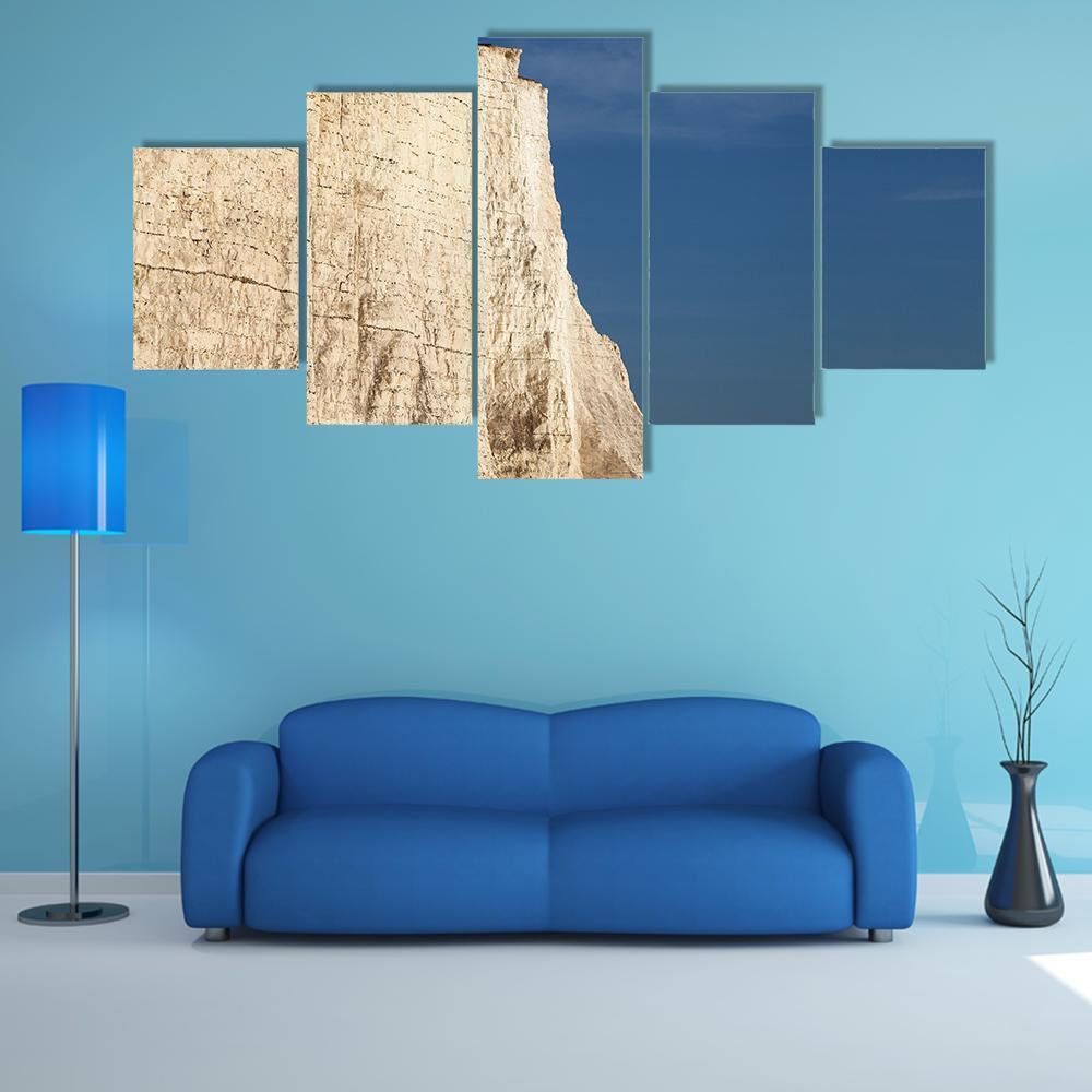 Seven Sisters Cliffs Canvas Wall Art-5 Star-Gallery Wrap-62" x 32"-Tiaracle