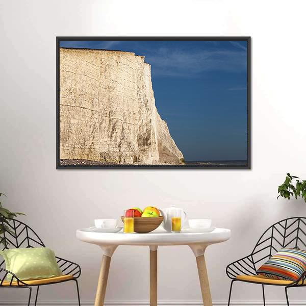 Seven Sisters Cliffs Canvas Wall Art-3 Horizontal-Gallery Wrap-25" x 16"-Tiaracle