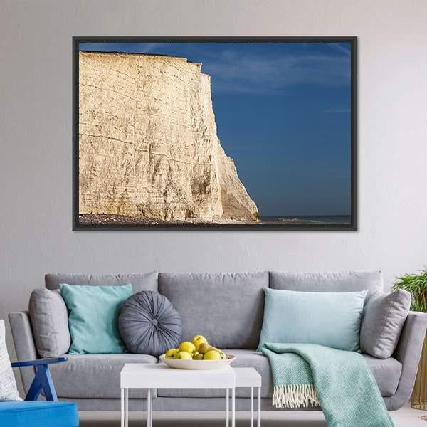 Seven Sisters Cliffs Canvas Wall Art-3 Horizontal-Gallery Wrap-25" x 16"-Tiaracle