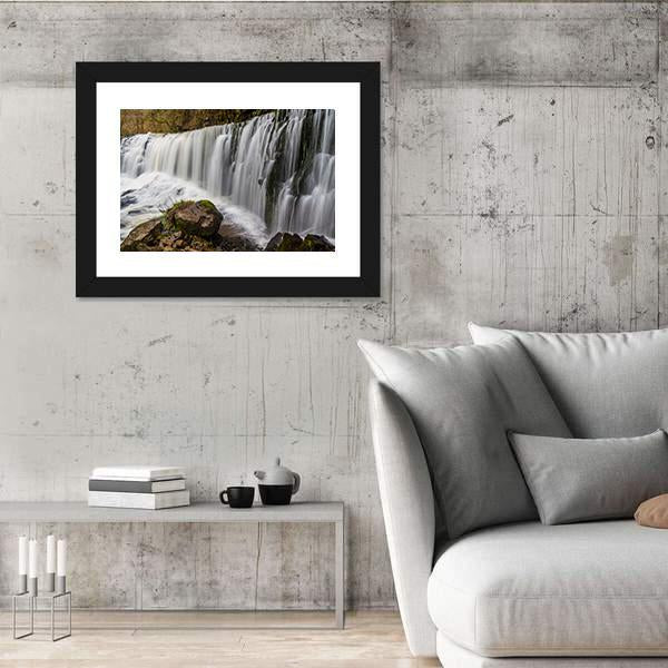 Sgwd Isaf Clun-Gwyn Falls Canvas Wall Art-5 Horizontal-Gallery Wrap-22" x 12"-Tiaracle