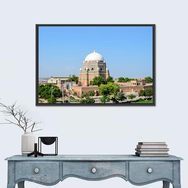 Shah Rukn-E-Alam Pakistan Canvas Wall Art-5 Horizontal-Gallery Wrap-22" x 12"-Tiaracle