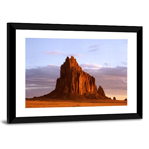 Shiprock In New Mexico Canvas Wall Art-3 Horizontal-Gallery Wrap-25" x 16"-Tiaracle