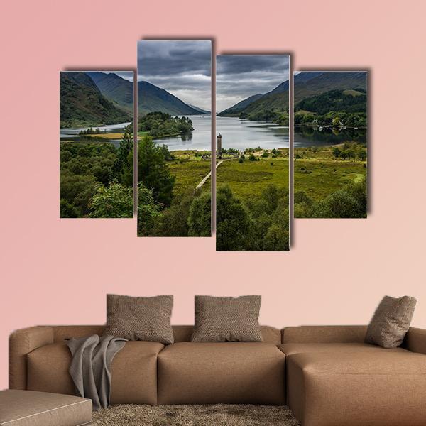 Shores Of Loch Shiel Canvas Wall Art-4 Pop-Gallery Wrap-50" x 32"-Tiaracle