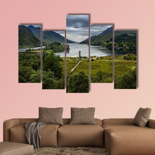 Shores Of Loch Shiel Canvas Wall Art-5 Pop-Gallery Wrap-47" x 32"-Tiaracle
