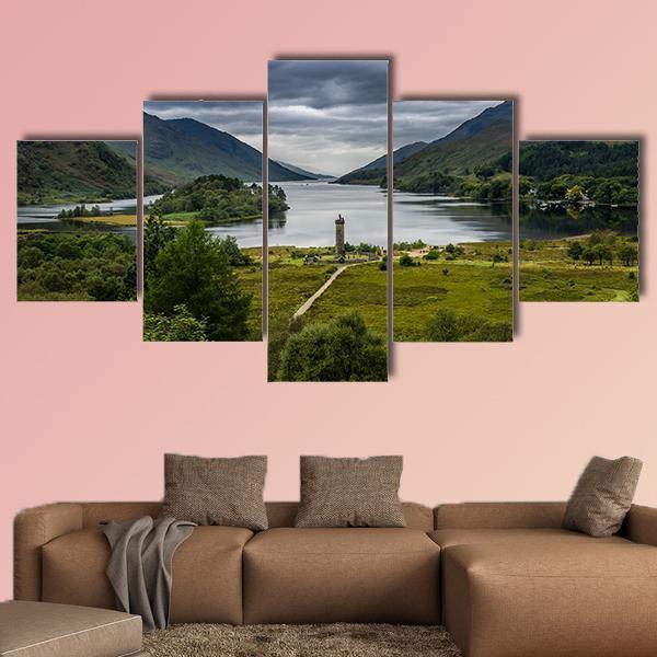 Shores Of Loch Shiel Canvas Wall Art-5 Star-Gallery Wrap-62" x 32"-Tiaracle