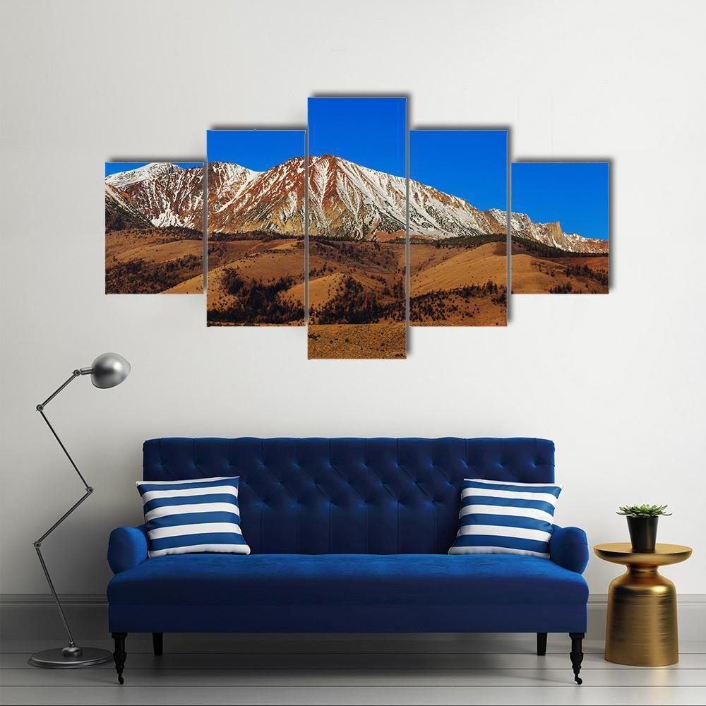 Sierra Nevada Mountains Canvas Wall Art-5 Star-Gallery Wrap-62" x 32"-Tiaracle