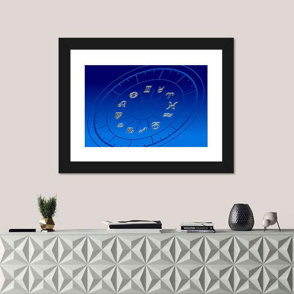 Signs Of Zodiac Fortune Canvas Wall Art-1 Piece-Framed Print-20" x 16"-Tiaracle