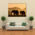 Silhouettes Of Elephants Canvas Wall Art-1 Piece-Gallery Wrap-24" x 16"-Tiaracle