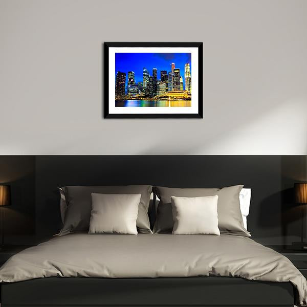 Singapore Skyline Canvas Wall Art-5 Horizontal-Gallery Wrap-22" x 12"-Tiaracle