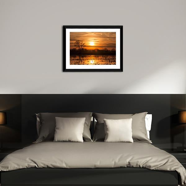 Sky Over Sea At Sunset Canvas Wall Art-3 Horizontal-Gallery Wrap-25" x 16"-Tiaracle