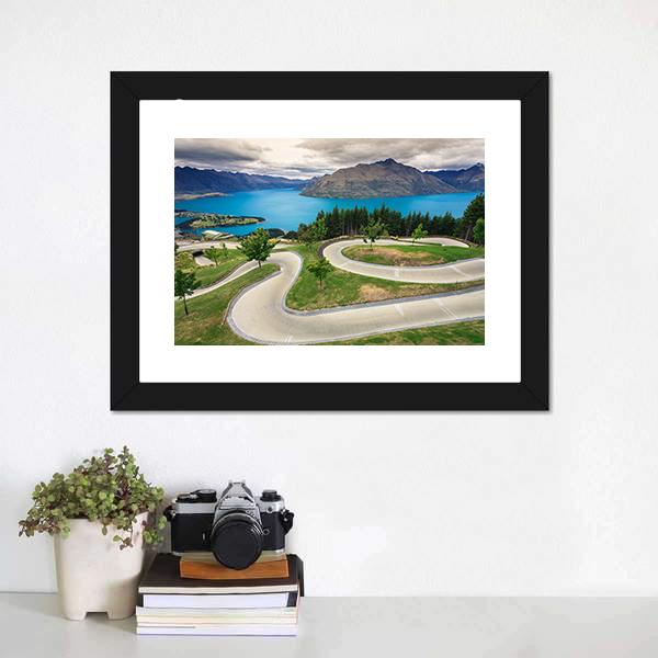 Skyline Luge Queenstown Canvas Wall Art-1 Piece-Framed Print-20" x 16"-Tiaracle