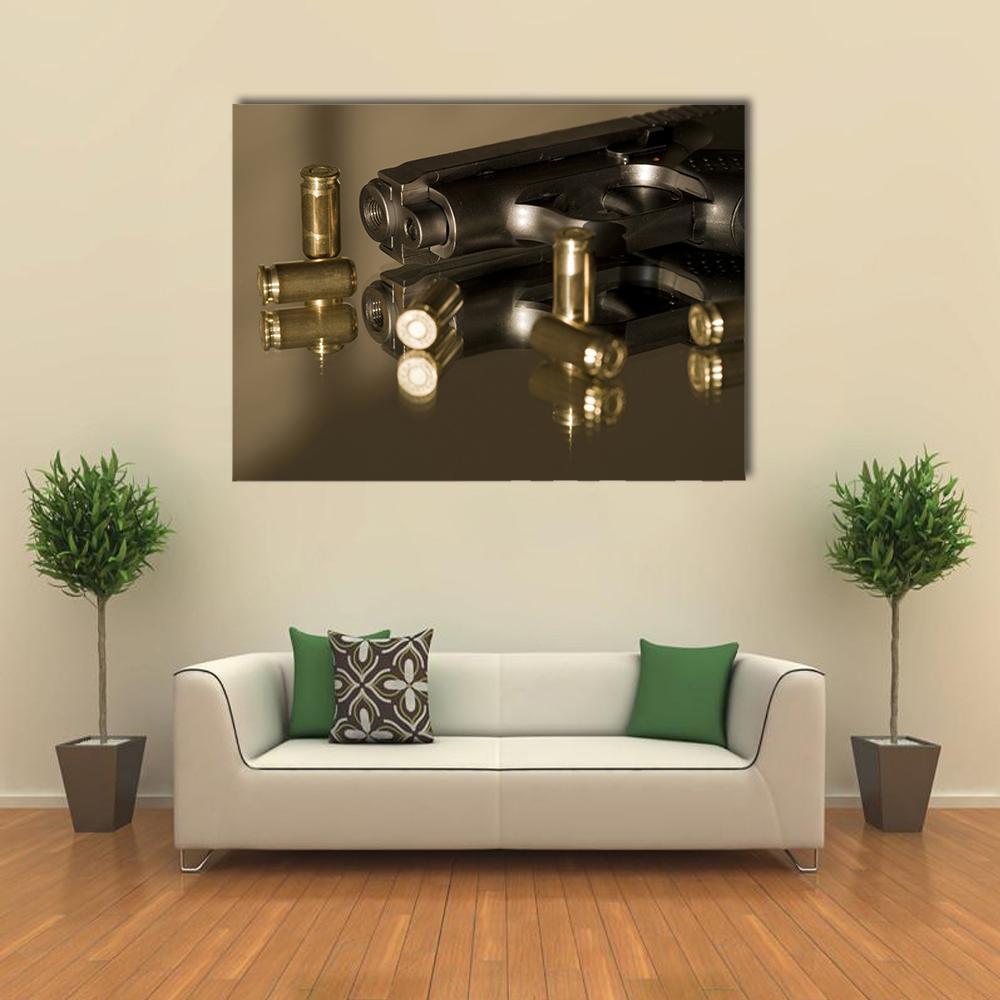 Small Gas Pistols For Self Defense Canvas Wall Art-1 Piece-Gallery Wrap-36" x 24"-Tiaracle