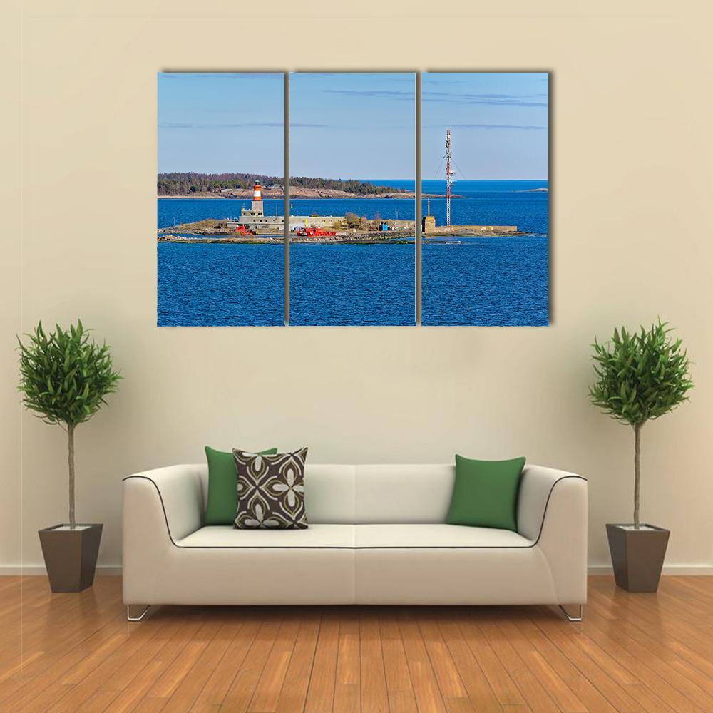 Small Island Harmaja Canvas Wall Art-3 Horizontal-Gallery Wrap-37" x 24"-Tiaracle