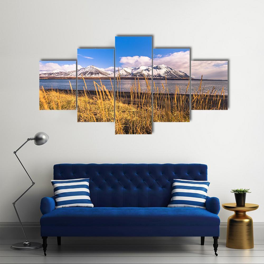 Snaefellsjoekull National Park Canvas Wall Art-5 Star-Gallery Wrap-62" x 32"-Tiaracle