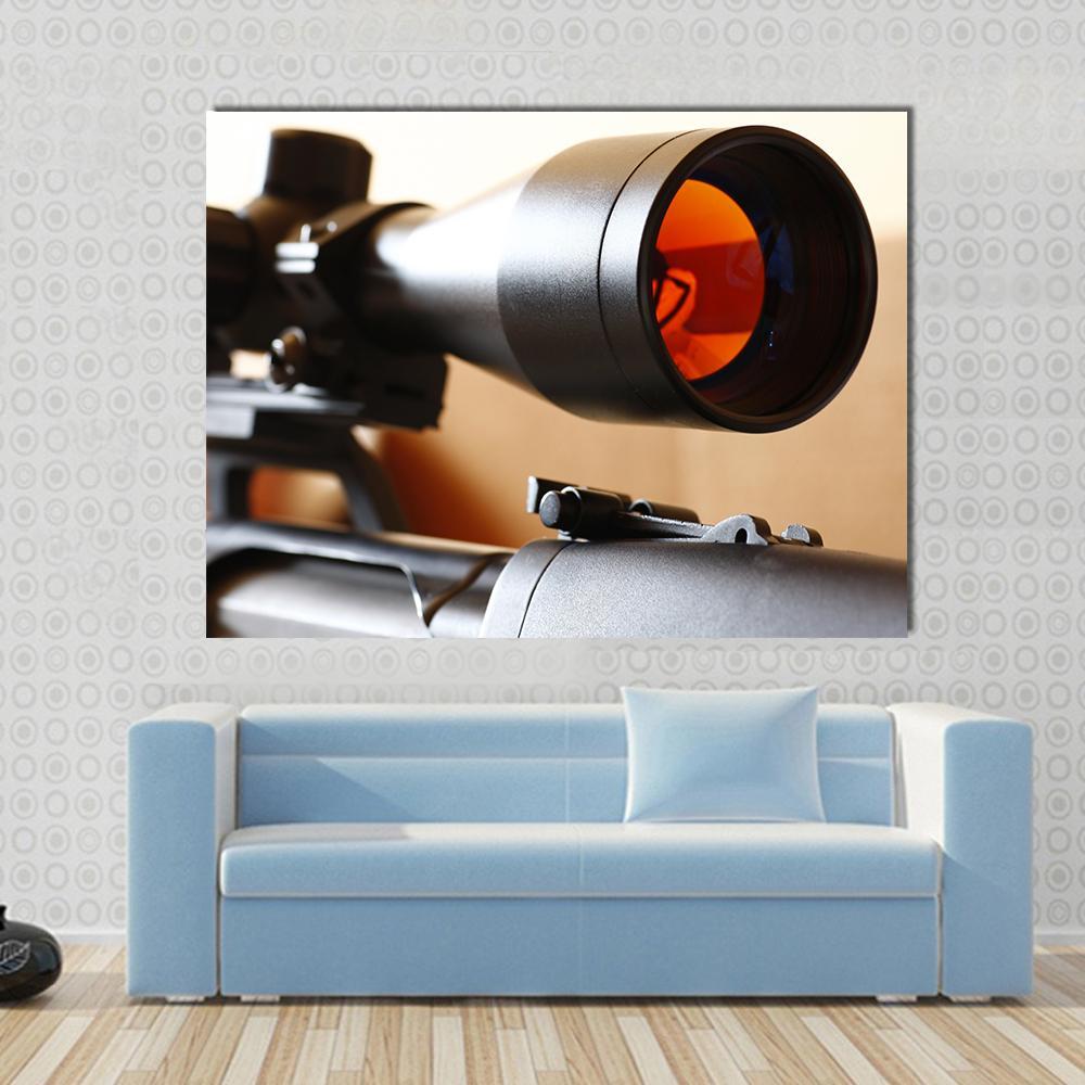 Sniper Rifle Scope Canvas Wall Art-1 Piece-Gallery Wrap-36" x 24"-Tiaracle