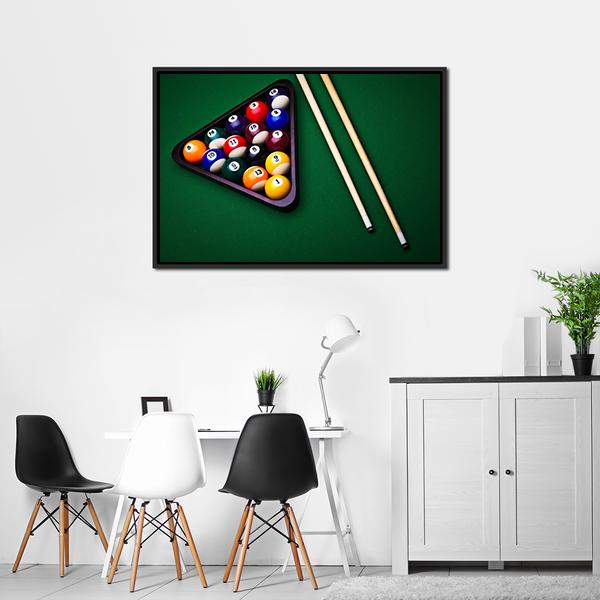 Snooker Table Canvas Wall Art-5 Horizontal-Gallery Wrap-22" x 12"-Tiaracle