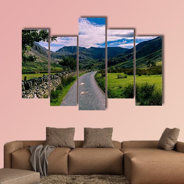 Snowdonia National Park Canvas Wall Art-5 Pop-Gallery Wrap-47" x 32"-Tiaracle