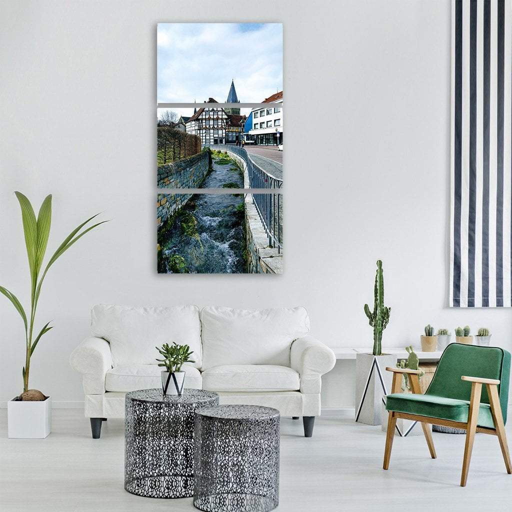 Soest City View In Germany Vertical Canvas Wall Art-3 Vertical-Gallery Wrap-12" x 25"-Tiaracle